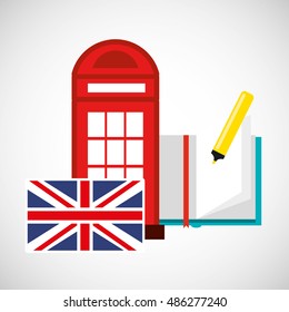 learn english education icons vector illustration design