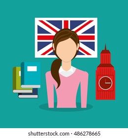 learn english education icons vector illustration design