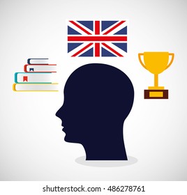 learn english education icons vector illustration design