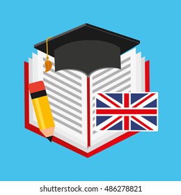 learn english education icons vector illustration design