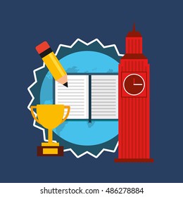 learn english education icons vector illustration design