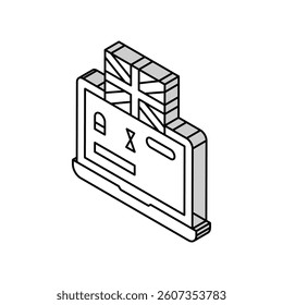 learn english isometric icon vector. learn english sign. isolated symbol illustration