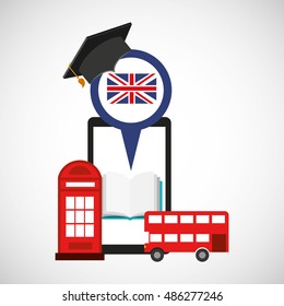 learn english online icon vector illustration design