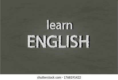 Learn English. Page for study English. Vector illustration 3