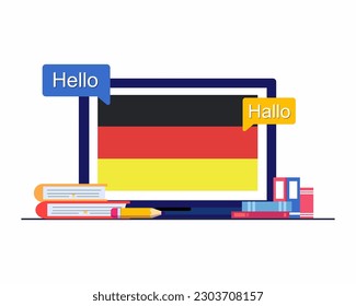 learn German language Distance learning a foreign language, the concept of online learning german.