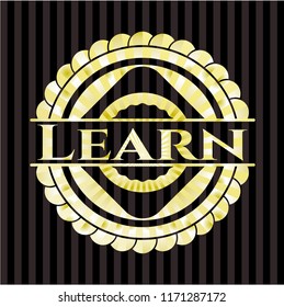 Learn golden emblem or badge