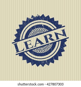 Learn grunge stamp