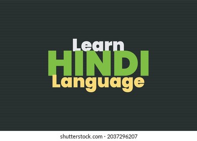 Aprende tipografía en hindi sobre fondo oscuro.