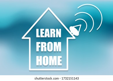 learn from home background, corona virus effect, quarantine for learning, online learning, flipped classroom background.