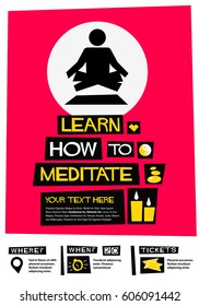 Learn How To Meditate Class Flyer