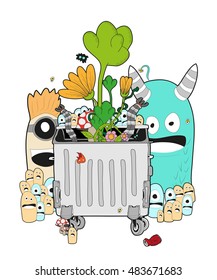 Learn how to recycle with monsters