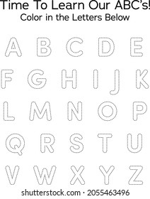 Learn how to write your alphabet with  easy to use trace along patterns. A through Z included in basic fonts. Great teacher resource.
