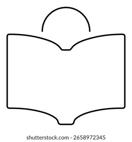 lerne Symbol auf weißem Hintergrund, Vektorgrafik.