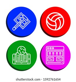 learn icon set. Collection of Drawing board, Volleyball, Online learning, Tutorial icons