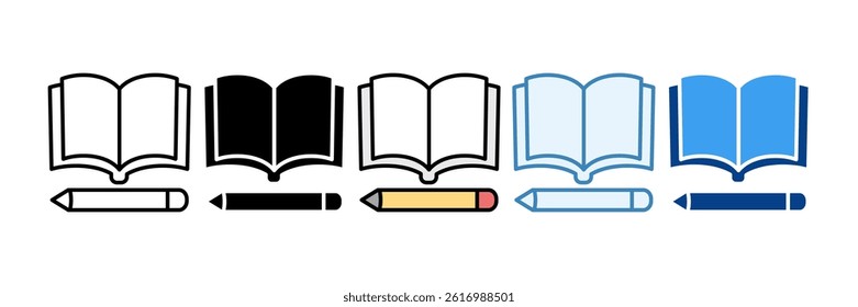Learn Icon Set Multiple Style Collection