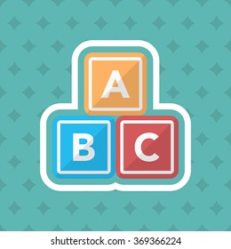 Learn icon , Vector flat long shadow design. In education concept.