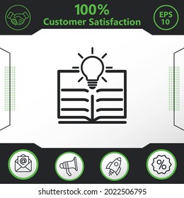 Learn, lamp, education vector icon graphic elements for your work - Modern design