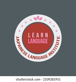 Learn Language. Japanese Language Institute logo design. Logo design for language school, Institutions, Academy,  and related foreign language education centre.