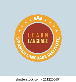 Learn Language. Spanish Language Institute logo design. Logo design for language school, Institutions, Academy,  and related foreign language education centre.
