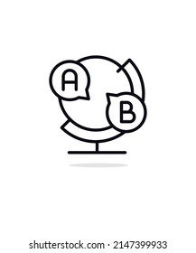 learn a language vector illustration, eps 10