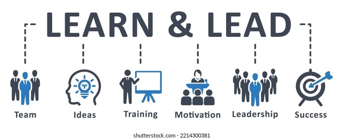 Learn and lead icon - vector illustration . learn, lead, leadership, idea, motivation, training, team, success, infographic, template, presentation, concept, banner, icon set, icons .