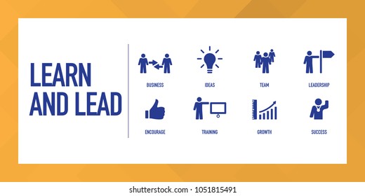 Learn and Lead Infographic Icon Set
