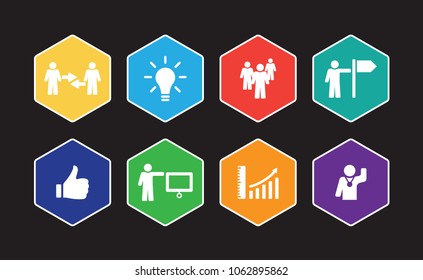 Learn and Lead Infographic Icon Set
