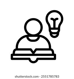 learn line icon illustration vector graphic. Simple element illustration vector graphic, suitable for app, websites, and presentations isolated on white background