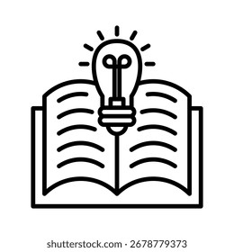 Learn line icon vector collection