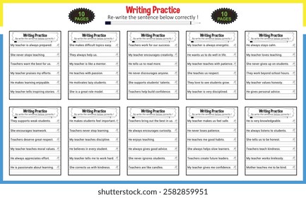 Learn making sentence for children worksheets