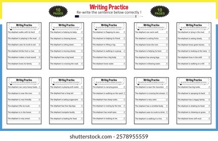 Learn making sentence worksheet for children practice