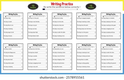 Learn making sentence worksheet for children practice