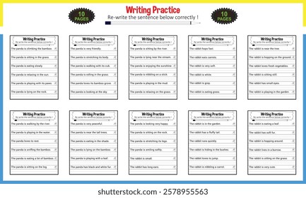 Learn making sentence worksheet for children practice