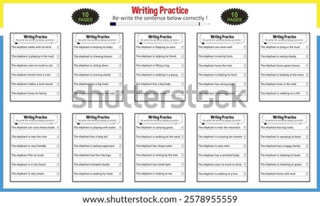 Learn making sentence worksheet for children practice