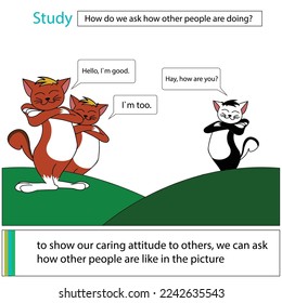 Learn manners with these cats
