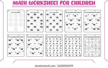 Learn math activity worksheet for children
