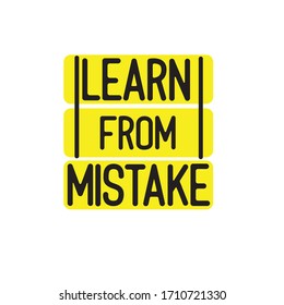 learn from mistake slogan t shirt design illustrator
