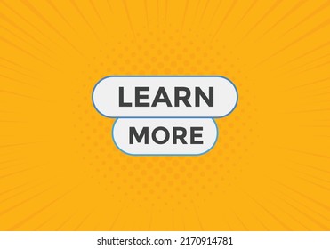 Learn more button. Good idea text web banner template. Sign icon banner
