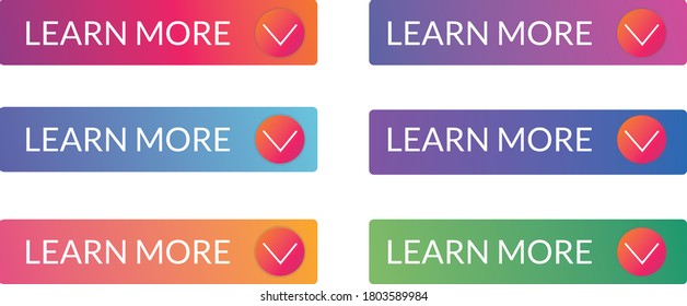 learn more button icons design vector illustration 