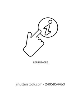 más información sobre el icono de línea de concepto. Ilustración de elemento simple. obtener más información sobre el diseño de símbolos de esquema de concepto.