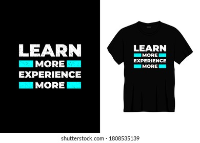 más experiencia en el diseño de camisetas de tipografía. Listo para imprimir para ropa, afiche, ilustración. Vector de camisetas con membrete moderno, simple