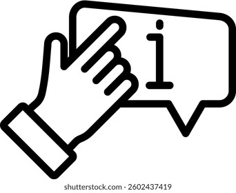 Learn More Icon Line Vector Illustration