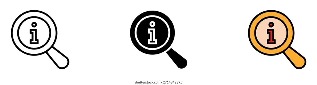 Aprenda más sobre el Vector de íconos. proporcionando claridad y enfoque en los detalles clave. Ilustración vectorial.