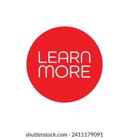 learn more sign on white background