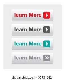 Learn More  Vector Buttons Set.