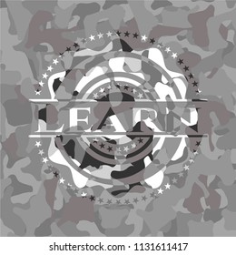 Learn on grey camo texture