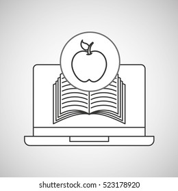 learn online book apple design vector illustration eps 10