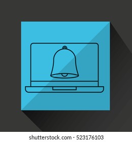 learn online book bell school vector illustration eps 10