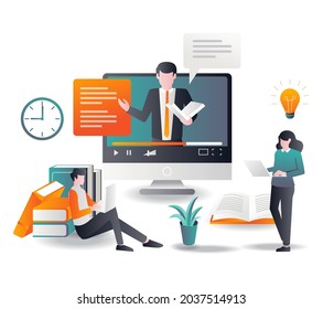 Learn and online courses with tutorials in flat design