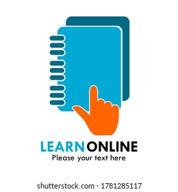 Learn online logo template illustration. suitable for education